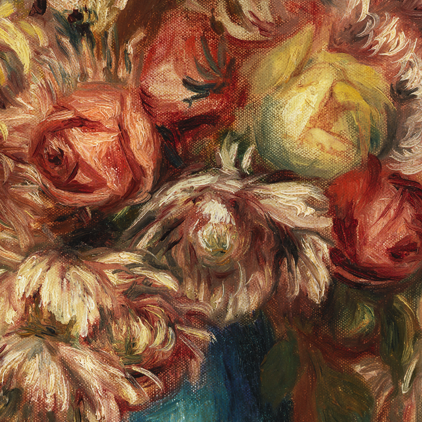 Flowers in a Green Vase (Fleurs dans un vase vert)
