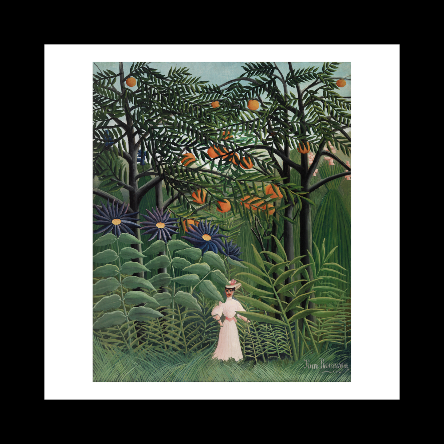 Woman Walking in an Exotic Forest