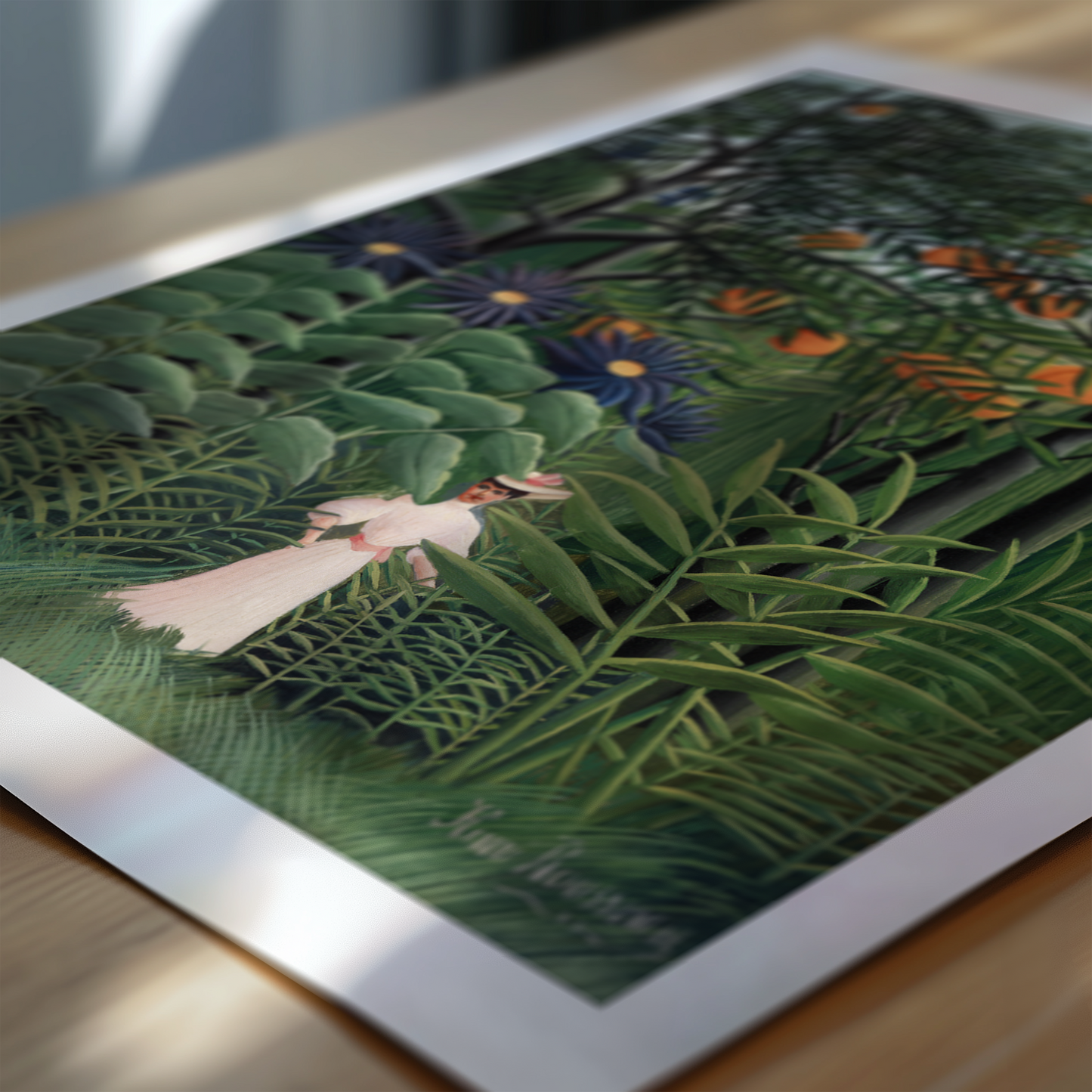 Woman Walking in an Exotic Forest