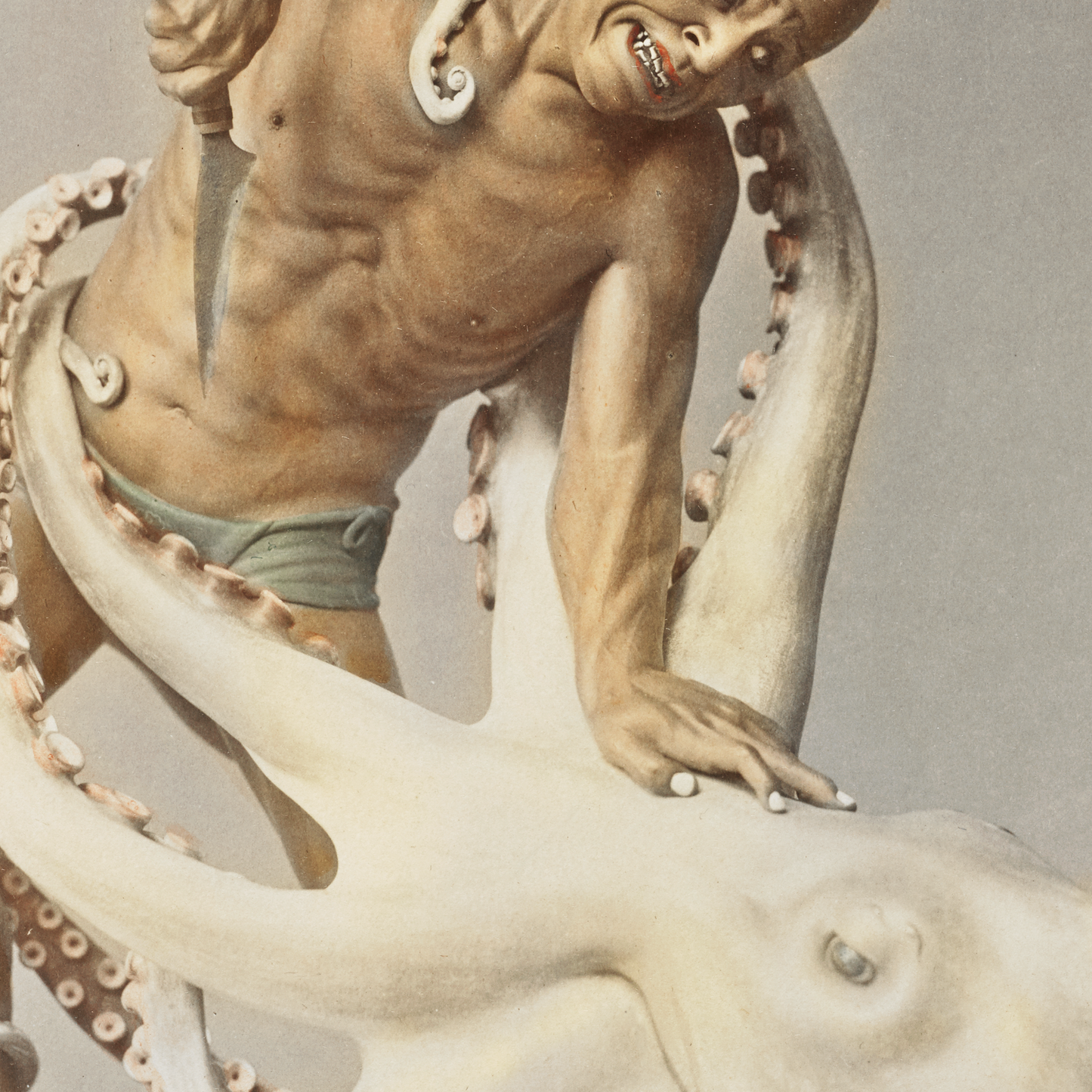 Wood Carving, hand–colored albumen silver