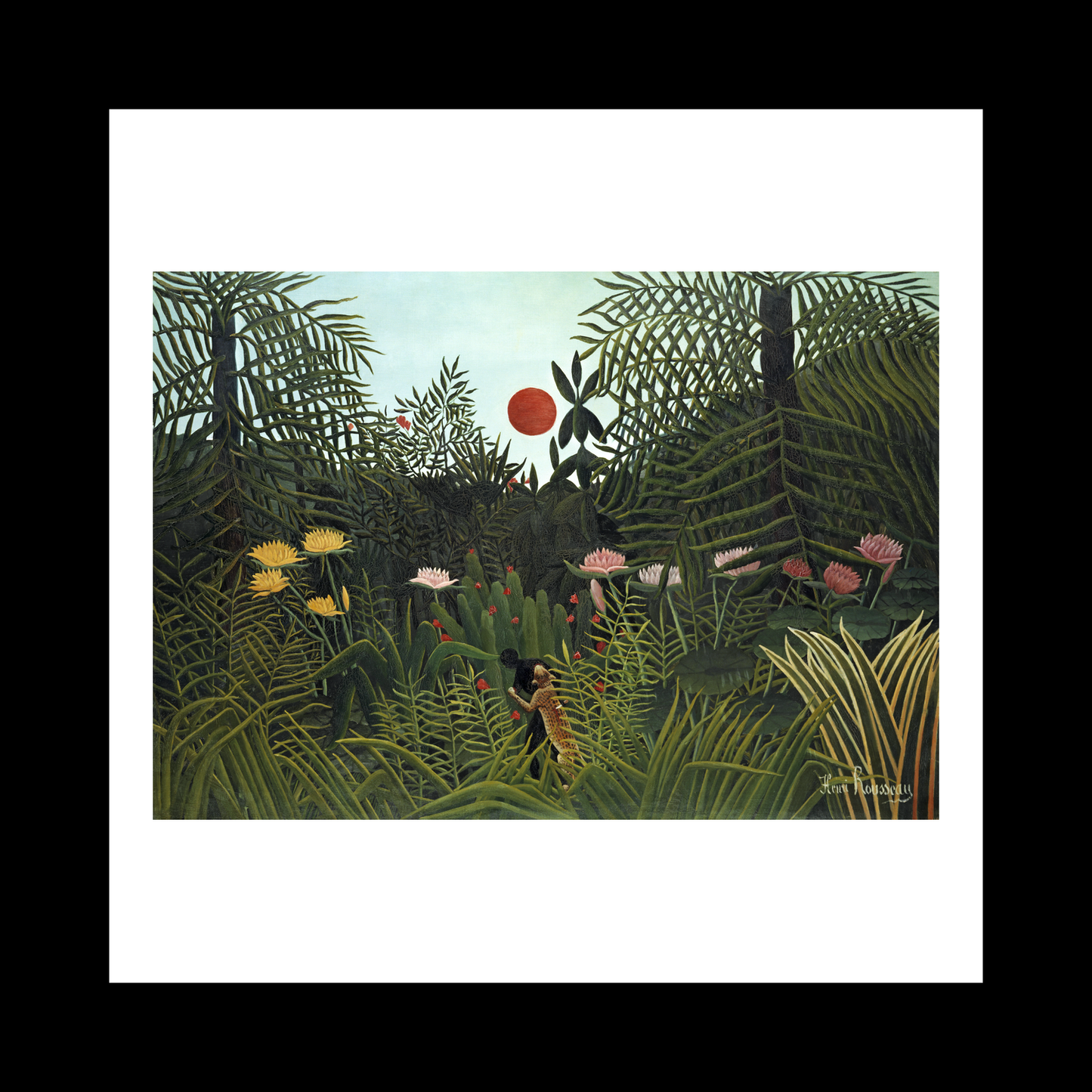 Virgin Forest with Sunset