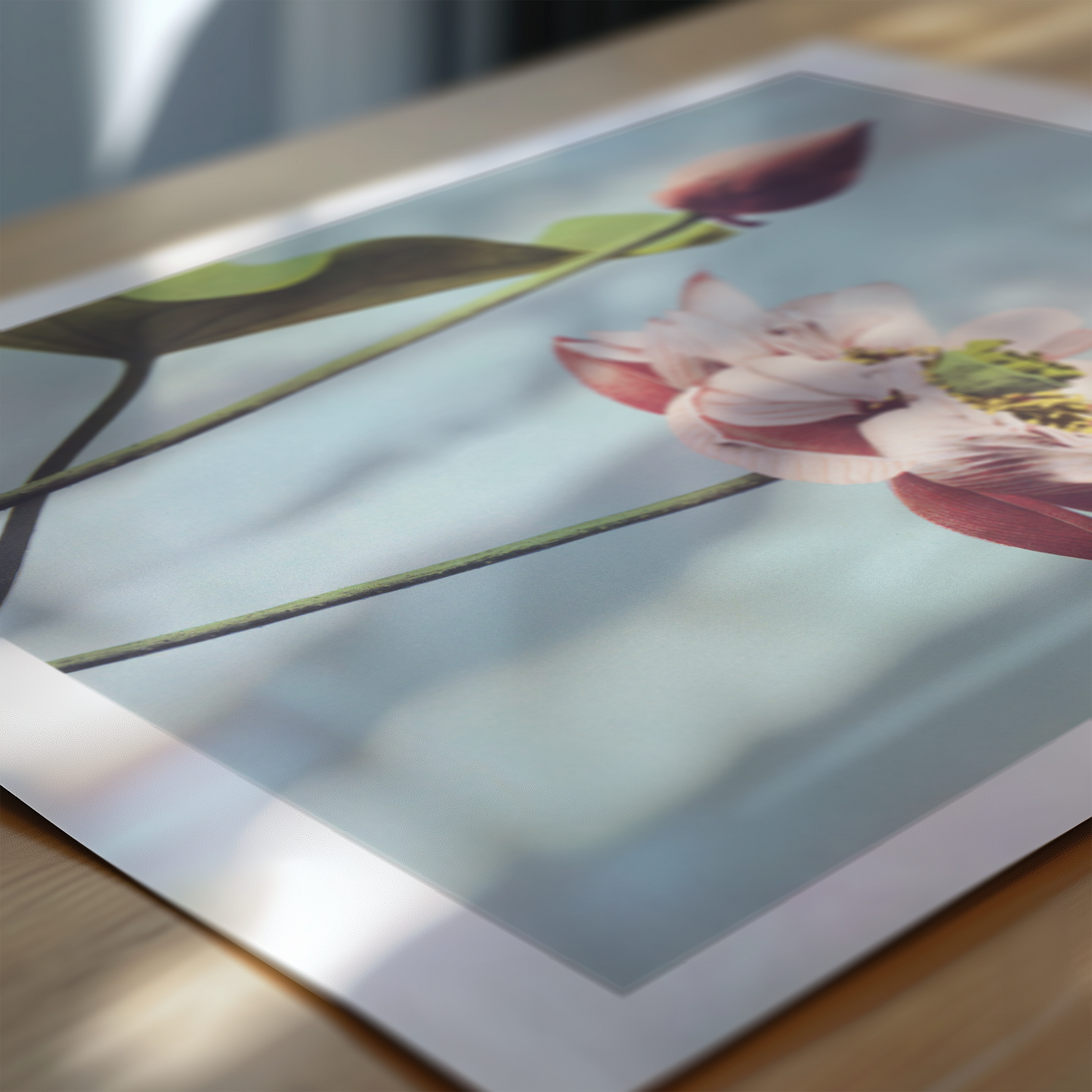 Beautiful photomechanical prints Lotus Flowers