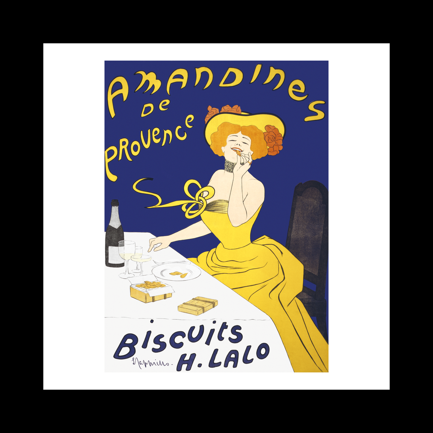 Woman eating almond cookies (ca.1900)