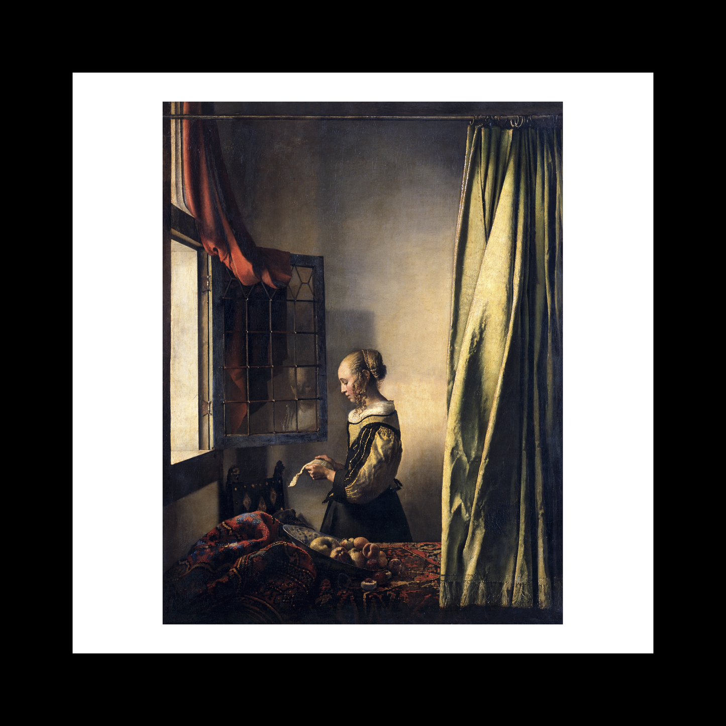 Girl Reading a Letter by an Open Window (1659)