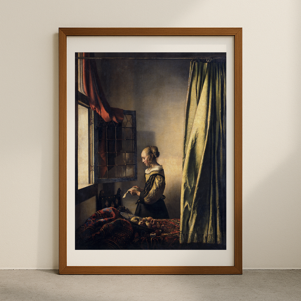 Girl Reading a Letter by an Open Window (1659)