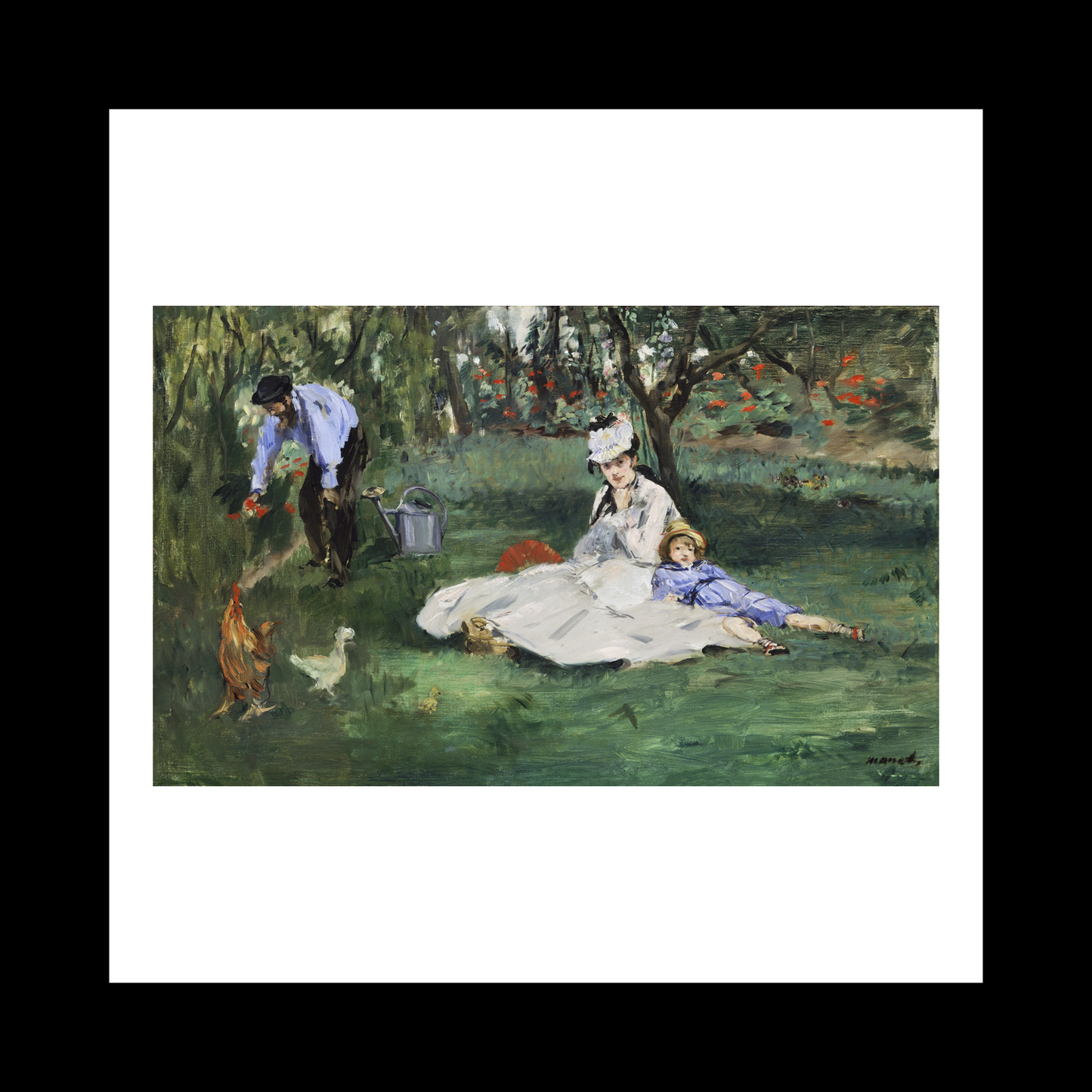 The Monet Family in Their Garden at Argenteuil (1874)