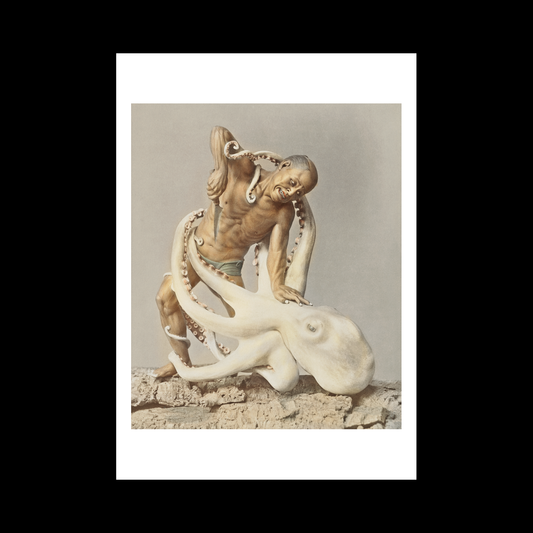 Wood Carving, hand–colored albumen silver