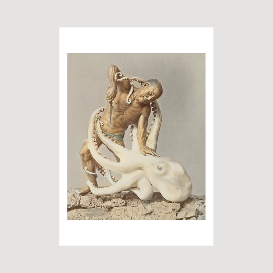 Wood Carving, hand–colored albumen silver