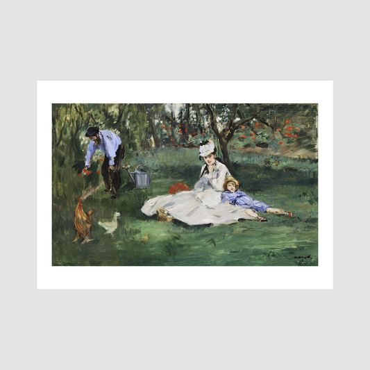 The Monet Family in Their Garden at Argenteuil (1874)