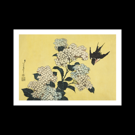 Hydrangea and Swallow